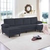 Mjkone 110" U-Shaped Sectional Sofa Couches with Double Chaises and Sleepable Armrests,Corduroy Upholstered 4-Seater Sofa - 3 of 4