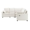 NicBex Modern 89" Linen Sectional Sofa Modular L Shape Recliner Couch with USB Ports for Living Room Apartment - 4 of 4