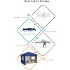 10x10 Pop Up Canopy with 3 Removable Sidewalls, Beach Tent - UV Protection, Outdoor Gazebo with 1-Button Push, Outdoor Sun Shade Events - 2 of 4