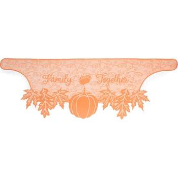 The Lakeside Collection Harvest Family and Together Decorative Mantel Scarf with Pumpkin Motif