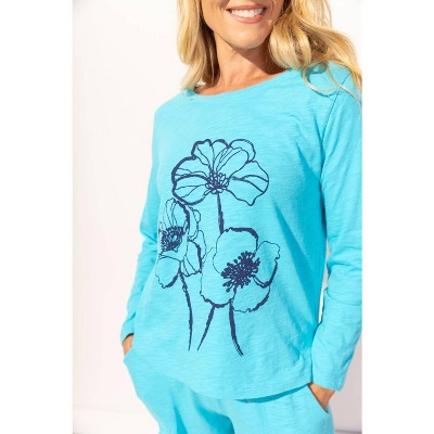 Women's Blooms Cotton Slub Boxy Tee - habitat