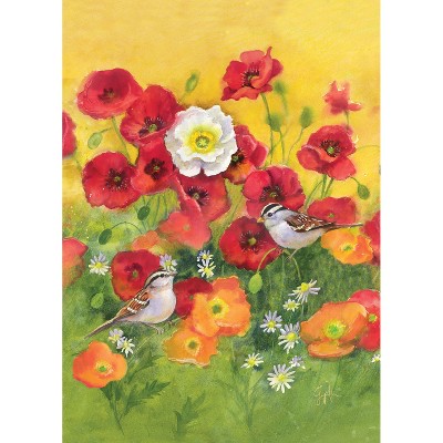 Poppy Fields Garden Waffle Flag