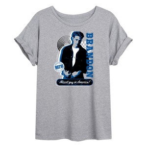 Women's - Beverly Hills 90210 - Brandon Nicest Guy In America Oversized Graphic T-Shirt - 1 of 4