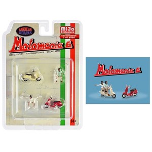 "Motomania 6" 4 piece Diecast Figure Set Limited Edition to 4800 pieces Worldwide 1/64 Scale Models by American Diorama - 1 of 3