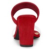 Allegra K Women's Dual Clear Strap Block Heels Slides Sandals - 4 of 4