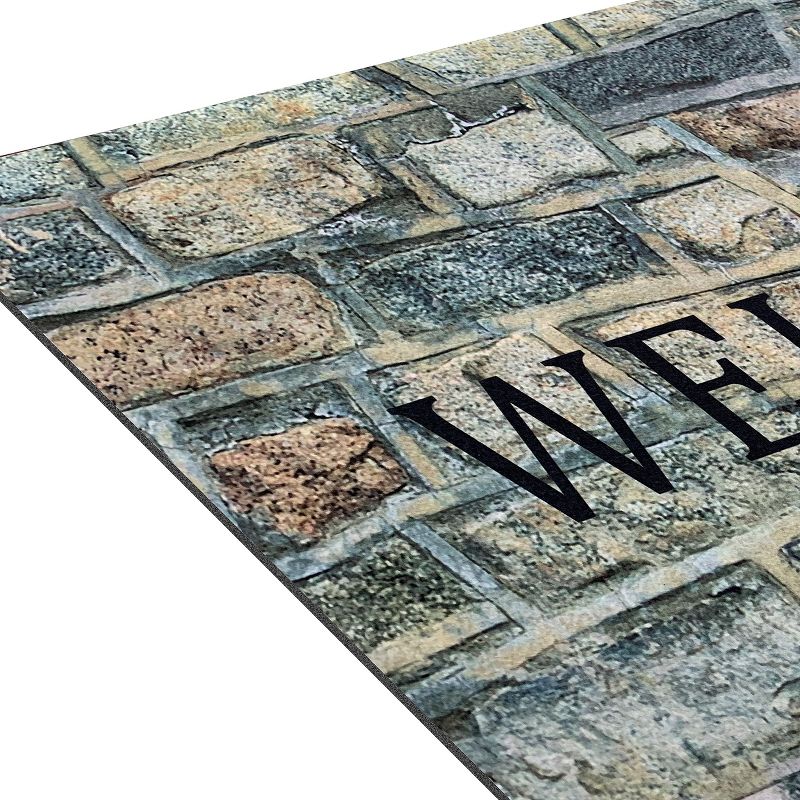 Kate Aurora Montauk Accents Stone Welcome Outdoor Rubber Entrance Mat 18x30 - Stone Outdoor, 2 of 5