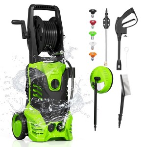 SUGIFT 1800W Electric Pressure Washer, 3500 PSI, 2.4 GPM, 5 Quick-Connect Nozzles, Detergent Selection Dial, Portable with Wheels and Hose Reel - 1 of 4
