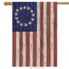 Briarwood Lane Betsy Ross Flag Patriotic House Flag Rustic 4th of July 28" x 40" - 2 of 4