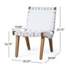 SKRAN Wood Patio Seating Set of 3 with  Rope Weave Design and Sturdy Acacia Wood Base - Perfect Accent for Patio, Deck, Garden - 3 of 4
