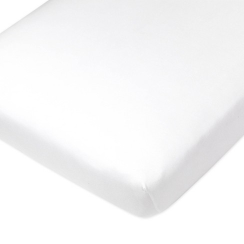 White fitted crib store sheet