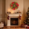 Christmas Garland with Lights&Christmas Wreaths for Front Door Set,Christmas Decoration with Pine Cones - 3 of 4