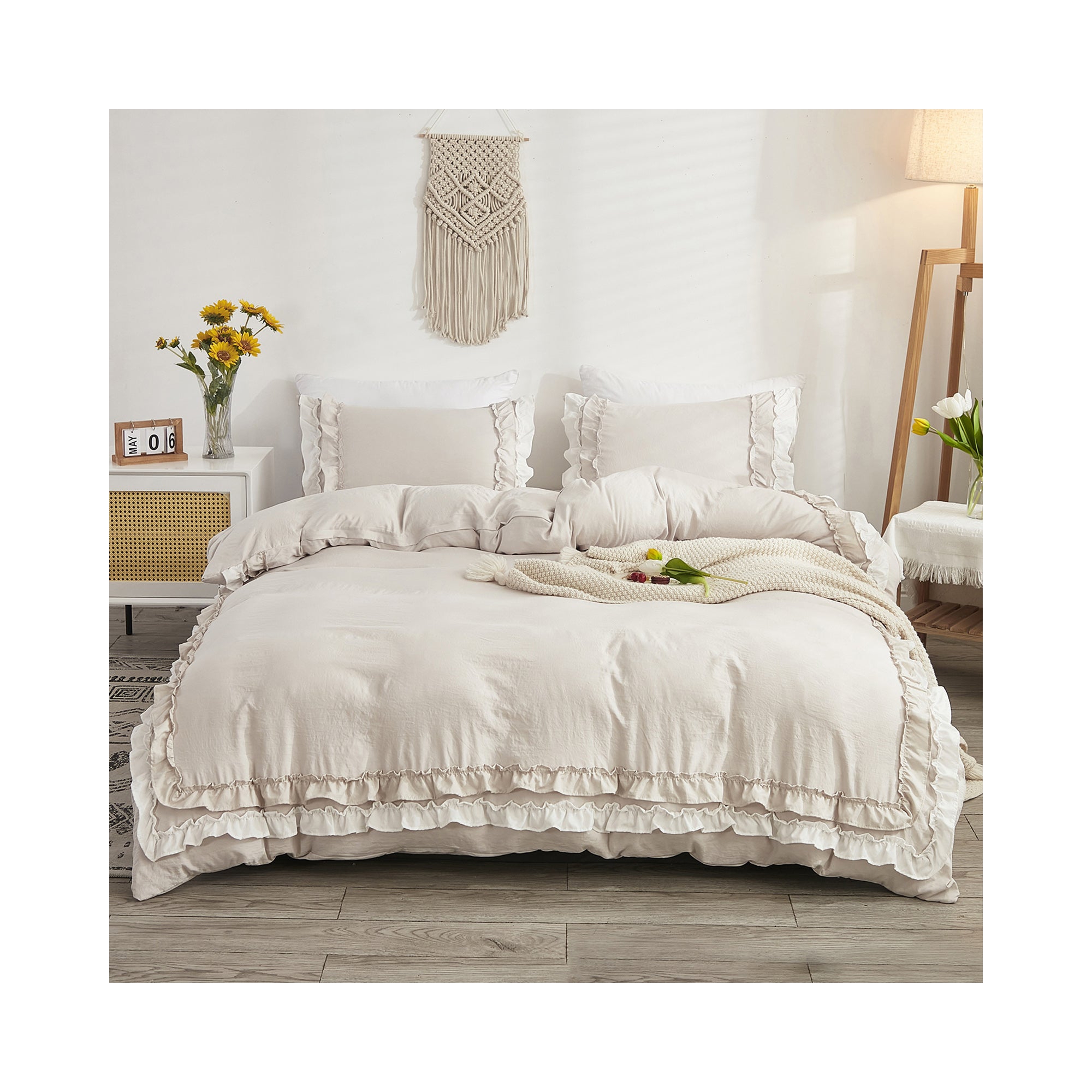 Ruffle Duvet Cover Set (King)