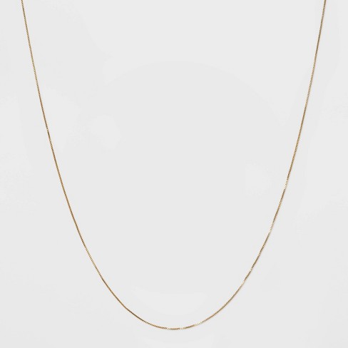 Gold Over Sterling Silver Box Chain Necklace - A New Day™ Gold