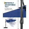GustoWave 10' x 10' Patio Umbrella with LED Lights and Base for Garden - 4 of 4