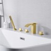 SUMERAIN Roman Tub Faucet with Hand Shower, Waterfall High Flow Tub Filler Deck Mount Brushed Nickel - 2 of 4