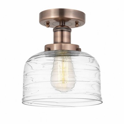 Bell - 1 Light Semi-Flush Mount In Industrial Style-8.25 Inches Tall and 6.5 Inches Wide