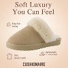 CUSHIONAIRE Hush Cozy Womens Slippers with Faux Fur Lining – Slip On  Comfortable Mule House Slippers for Women Indoor and Outdoor - 4 of 4