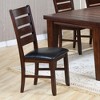 Simple Relax Set of 2 Dining Chairs with Ladder Back in Cherry and Black - 2 of 4