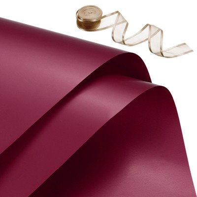 Unique Bargains Waterproof Smooth Touch Rich Color Elegant Gift Wrap with Ribbon Tape 1 Set