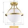 Maxax 11.2" Elegant Globe Flush Mount - 3 of 4