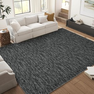 Coucheta Washable Area Rug , Modern Non-Slip Low Pile Indoor Carpet Machine Washable Soft Floor Mat for Living Room Bedroom Office,Multi-Color & Size - 1 of 4