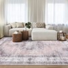 Vintage Area Rug 4 x 6 Washable Medallion Throw Rug with Non-Slip Backing, Foldable Distressed Low Pile Accent Carpet, Stain-Resistant Floor Cover - 4 of 4