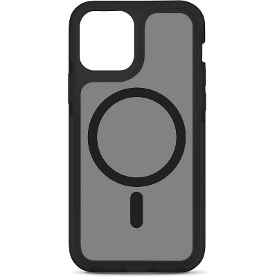 iHome Velo Gloss Silicone Case for iPhone 12 Pro MagSafe Compatible, Superior Grip, Drop Protection, Screen Protection, Black
