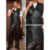 INSPIRE CHIC Men's Motorcycle Zipper Punk Sleeveless Faux Leather Jacket Vest - 4 of 4