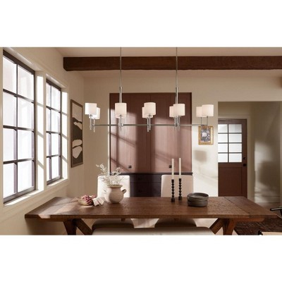 Elegant Ali 10-Light Polished Nickel Drum Chandelier