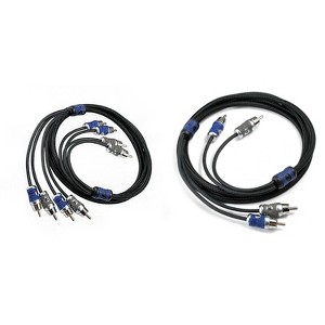 Kicker 46QI46 Q-Series 4-Channel RCA Interconnects & Kicker 46QI26 Q-Series 2-Channel RCA Interconnects, 6.0 Meter Bundle - 1 of 4