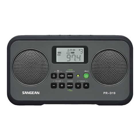 Sangean® Am/fm Stereo Digital Tuning Portable Radio, Pr-d19, Gray With ...