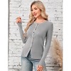 Clearlove Women Button Up Cardigan Long Sleeve Slim Fit Knit Sweater - 3 of 4