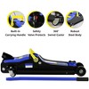2 Ton Low Profile Floor Jack Heavy Duty Steel Hydraulic Floor Jack Single Piston Lift Pump Lifting Range 3.3"-15.2" - 3 of 4