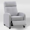 Lynwood Press-Back Recliner Chair Light Gray - CorLiving - 3 of 4