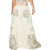 Women's Drawstring Star Patch Contrast Wide Leg Pants - POL - 3 of 4