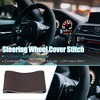 Unique Bargains Car Hand Sewn Steering Wheel Cover Stitch Fit 15.4"-16" - 3 of 4