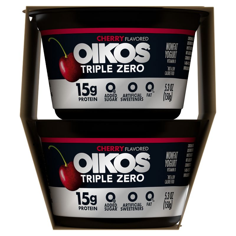 Oikos Triple Zero Cherry Greek Yogurt - 4ct/5.3oz Cups, 6 of 14