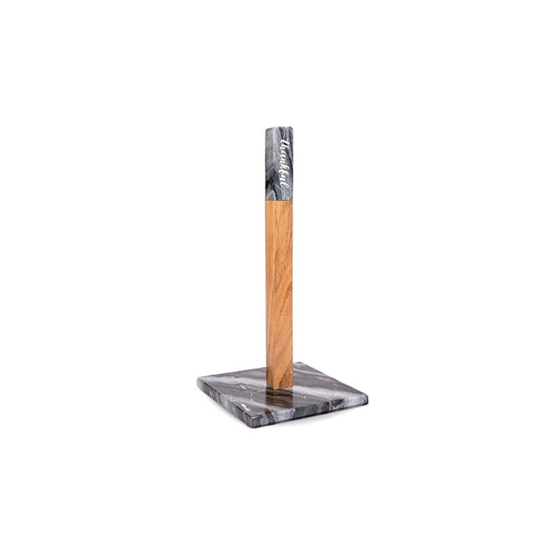 Lexi Home Marble Counter Embossed Paper Towel Holder - Mount Grey, 4 of 5