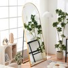 Beautyolove 32 in. W x 71 in. H Classic Arched Gold Aluminum Alloy Framed Full Length Mirror Wall Mounted or Standing Floor Mirror - 3 of 4