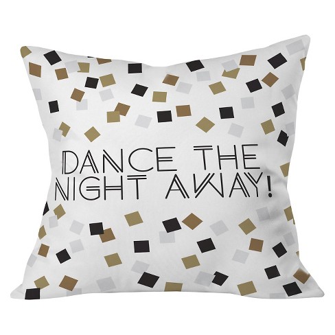 Dance The Night Away Throw Pillow Gold 20 X20 Deny Designs