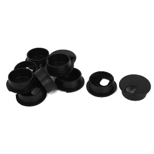 Unique Bargains Office Home Plastic Computer Cable Cover Grommet Organizer Shell 36mm Black 10 Pcs - 1 of 4