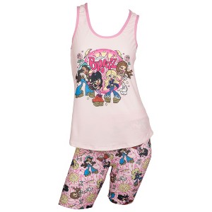 Womens Bratz Yummy Racer Back Tank and Shorts Sleepwear Set - Medium - 1 of 2
