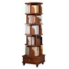 Yinvani Rotating Bookshelf for Small Space, 6 Tier Bookcase Storage Rack with Wheels, for Bedroom, Living Room, Study Room - 2 of 4