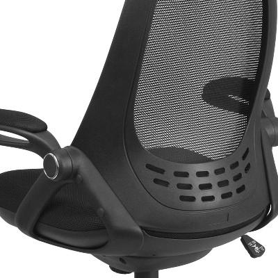 High Back Black Mesh Executive Swivel Office Chair with Adjustable Arms