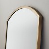 Arched 19"x64" Rectangular Metal Leaning Floor Mirror Brass - Hearth & Hand™ with Magnolia: Vintage-Inspired, Wall Secure - 3 of 4