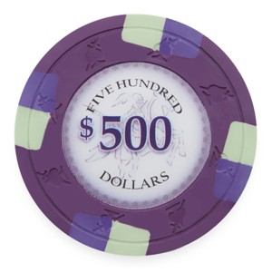 Slickblue Poker Knights 13.5g Clay Composite Poker Chips 25-Pack, Classic Vegas Style, Two-Tone Edge Spots, $25-$1,000 - 1 of 3