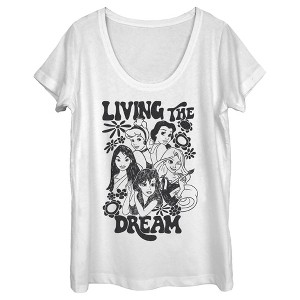 Women's Disney Black and White Princesses Living the Dream - 1 of 4