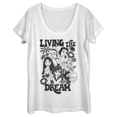 Women's Disney Black and White Princesses Living the Dream - image 1 of 4