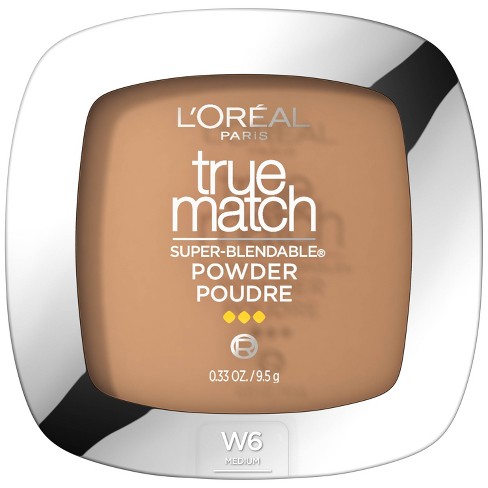 L'oreal Paris True Match Makeup Super Blendable Oil-free Pressed Powder -  W6 Sun Beige - 0.33oz : Target