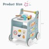 Infans 6-in-1 Baby Push Walker Wooden Strollers Learning Activity Center Toy w/ Kitchen - 2 of 4